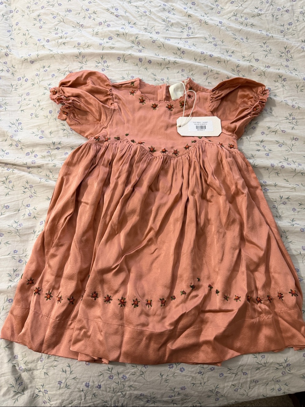 Doen Heirloom Children's Suki Silk Dress Size 4 NWT